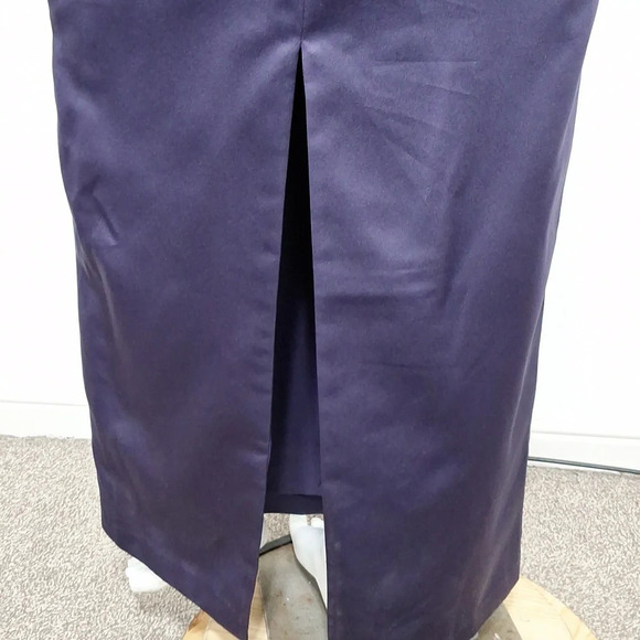 David's Bridal Purple Bridal Formal Satin Sleeveless Gown Maxi Dress Size 10 - Picture 7 of 11